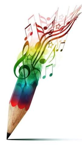 Pencil with music 